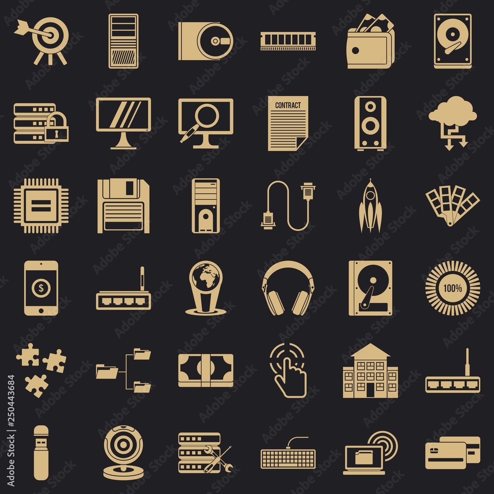 Web operation icons set. Simple style of 36 web operation vector icons for web for any design Web operation icons set. Simple style of 36 web operation vector icons for web for any design