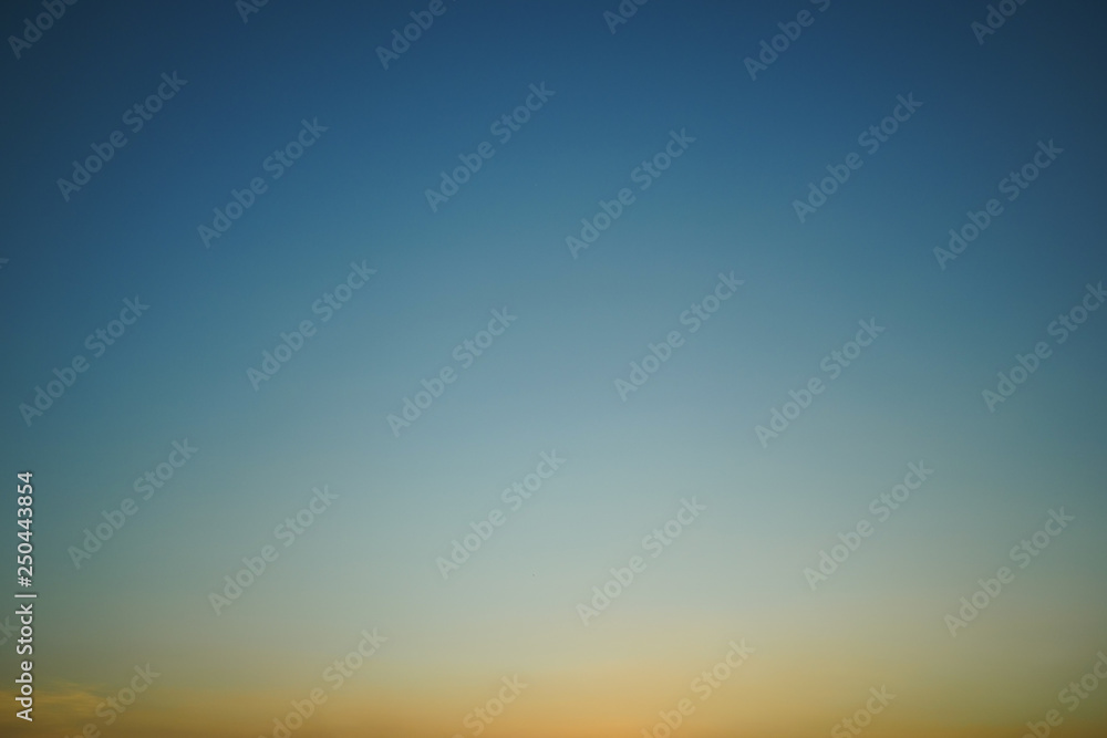 colorful light on clear sunset sky