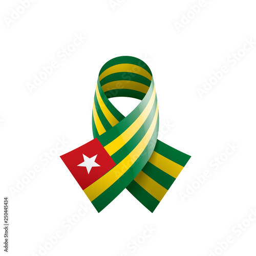 togo flag, vector illustration on a white background.