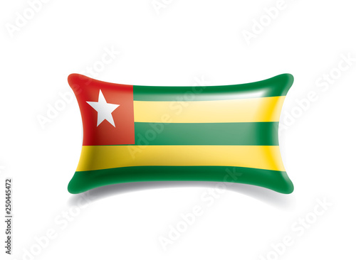 togo flag, vector illustration on a white background.