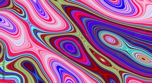 Fototapeta Naklejka Na Ścianę i Meble -  Psychedelic abstract pattern and hypnotic background for trend art,  futuristic bright.