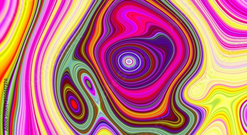 Принти на полотні Psychedelic abstract pattern and hypnotic background for trend art,  creative design