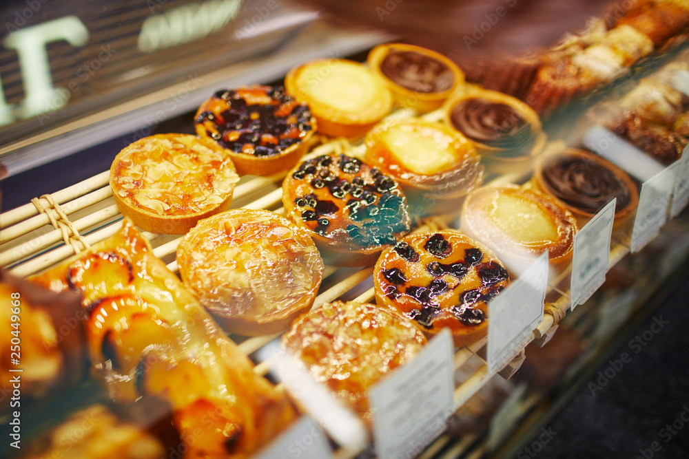 Assorted bread displayed in Bakery Shop