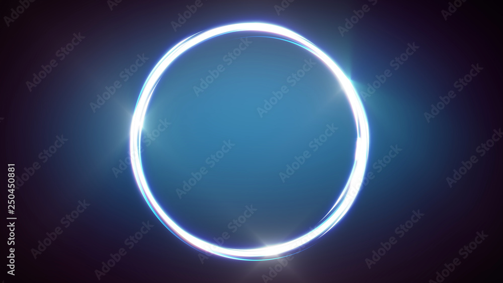 Illustrazione Stock Abstract Light Stroke Circle/ Illustration of an  abstract bright and shining light strokes and circular ring | Adobe Stock