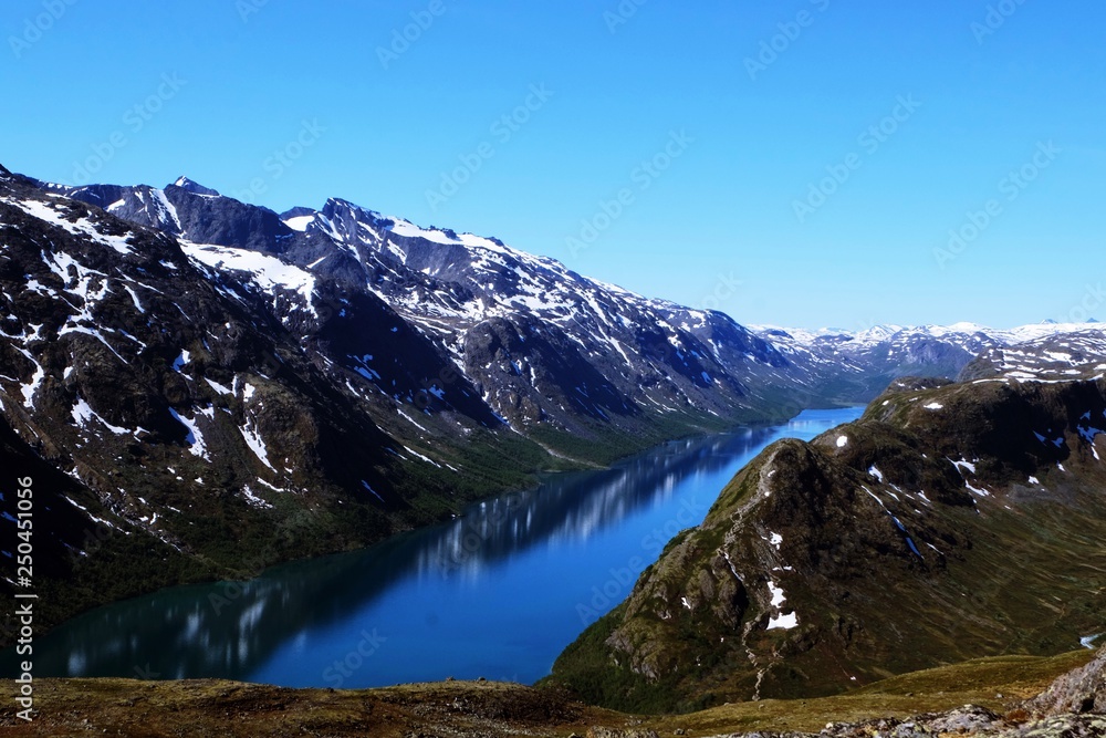 View from top of Besseggen hike, Norway