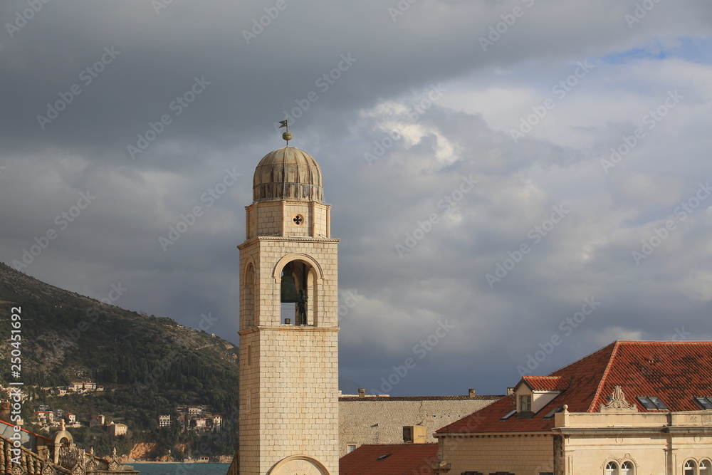 Clock tower in Croatia, dubrovnik