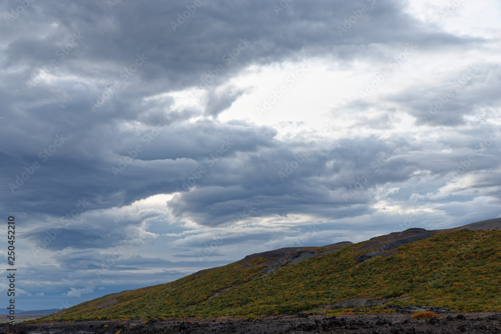 herbstliche Landschaft entlang der F550, Island