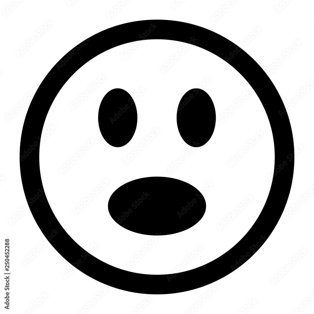 Fototapeta premium Suprised emoticon - Social media