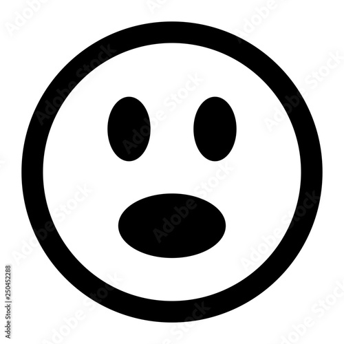 Suprised emoticon - Social media