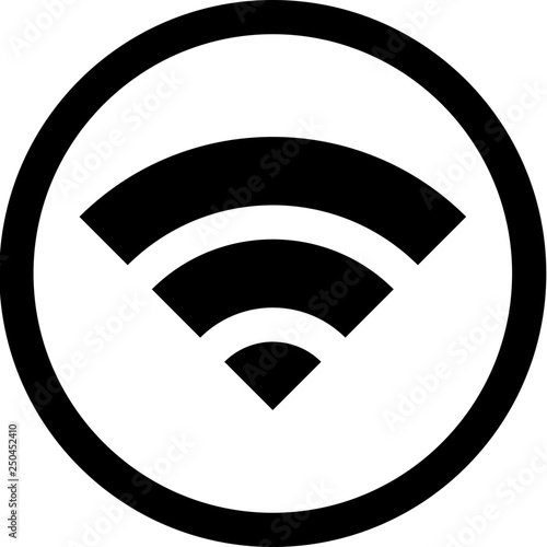 Wi-fi button symbol