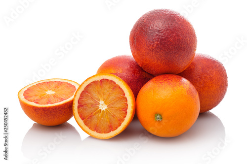 Foto Sanguine Blutorangen Orangen  Früchte Stapel
