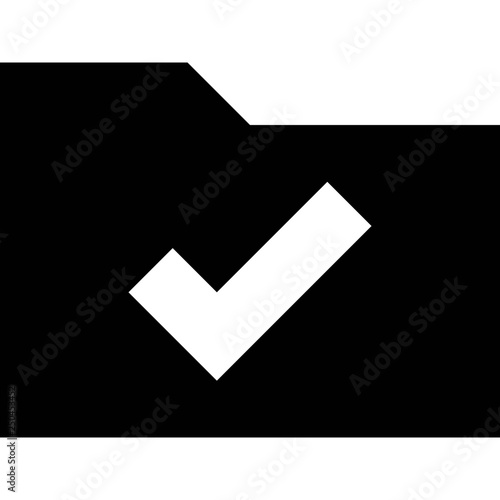 Selected folder with tickmark