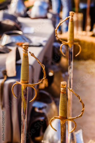 Handle of some old Spanish swords.