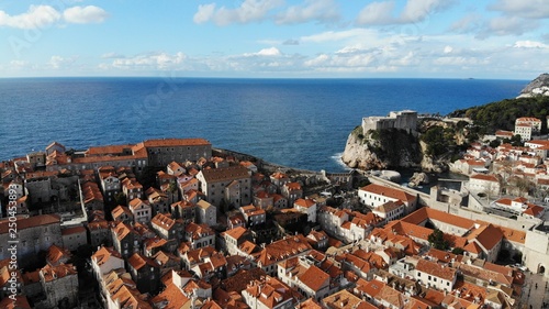 drone view of dubrovnik 
