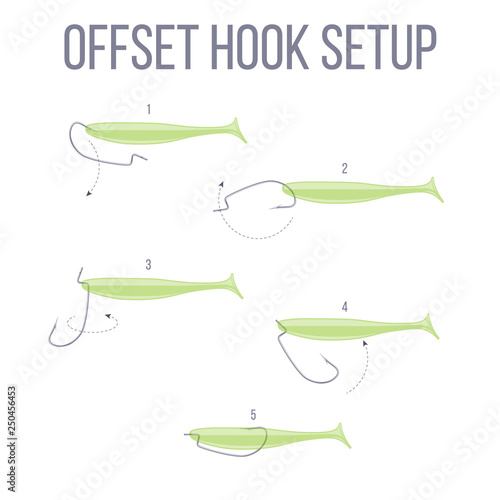 Offset hook and soft plastic bait fishing  
