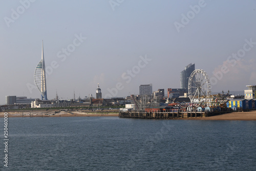 Wallpaper Mural Spinnaker Tower and Southsea in Portsmouth, UK in the mist Torontodigital.ca