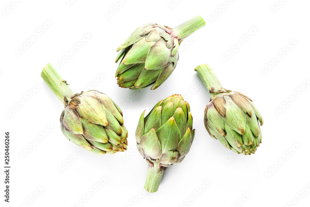 Fototapeta premium Artishok on white background