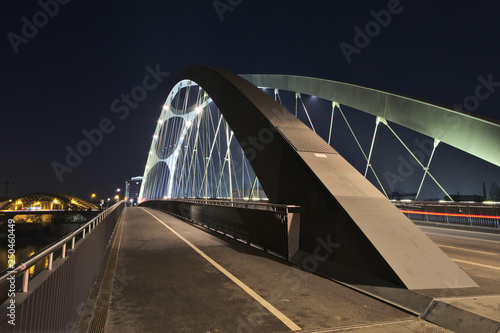 Osthafen bridge in Frankfurt, Germany