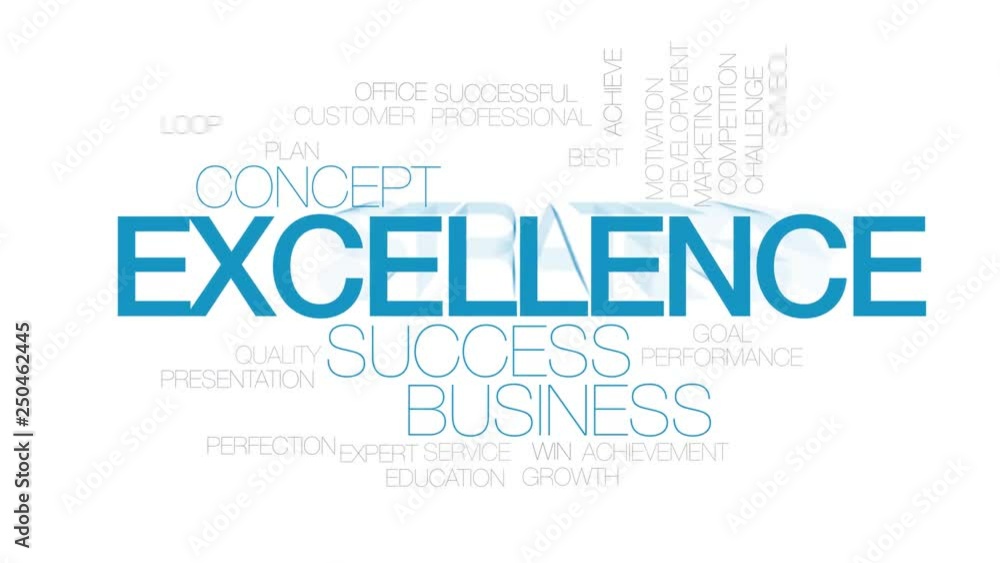 Excellence animated word cloud. Kinetic typography. Excellence animated word cloud. Kinetic typography.