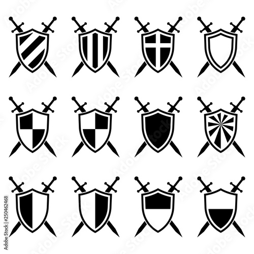 Shield and swords. Collection