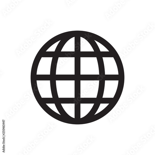 Earth globe vector symbol