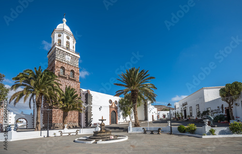 Central square of Teguise town, Lanzarote, Canary Islands, Spain photo