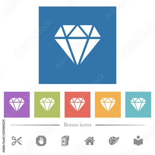 Free Download Diamond flat white icons in square backgrounds - GFXLoad