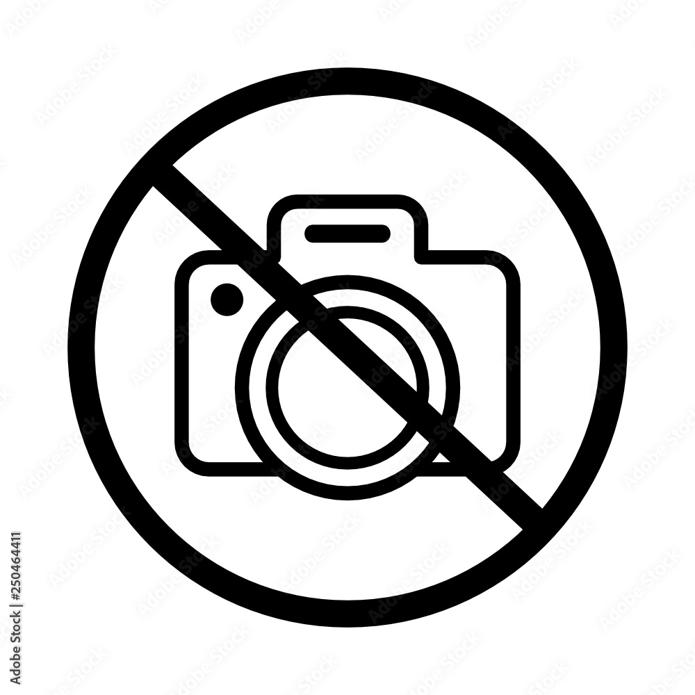 znak zakaz fotografowania - obrazy, fototapety, plakaty 