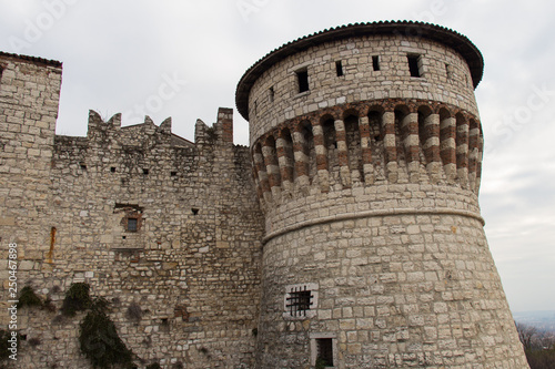 Prisoners Tower of the Brescia Castle, Lombardy, Italy.