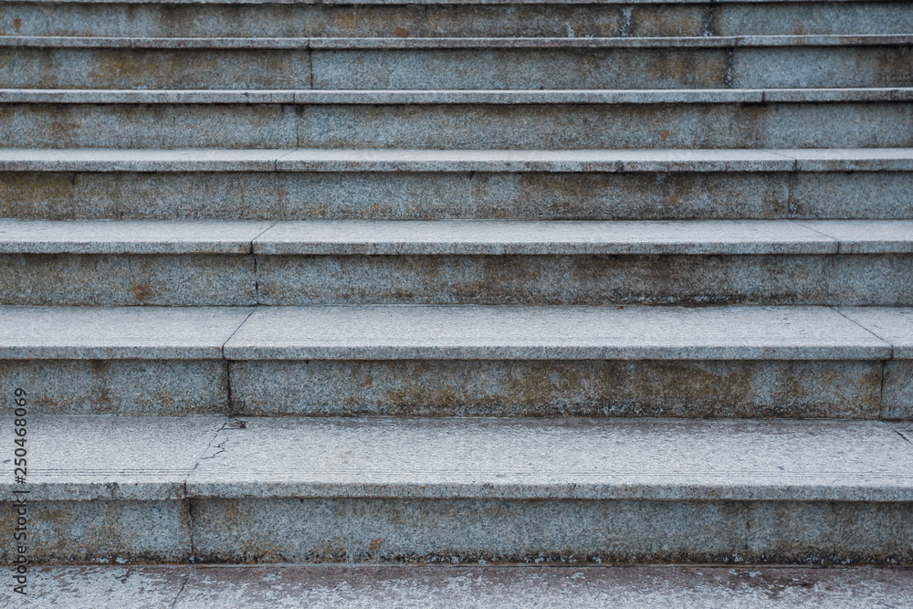 empty old staircase weathered exterior