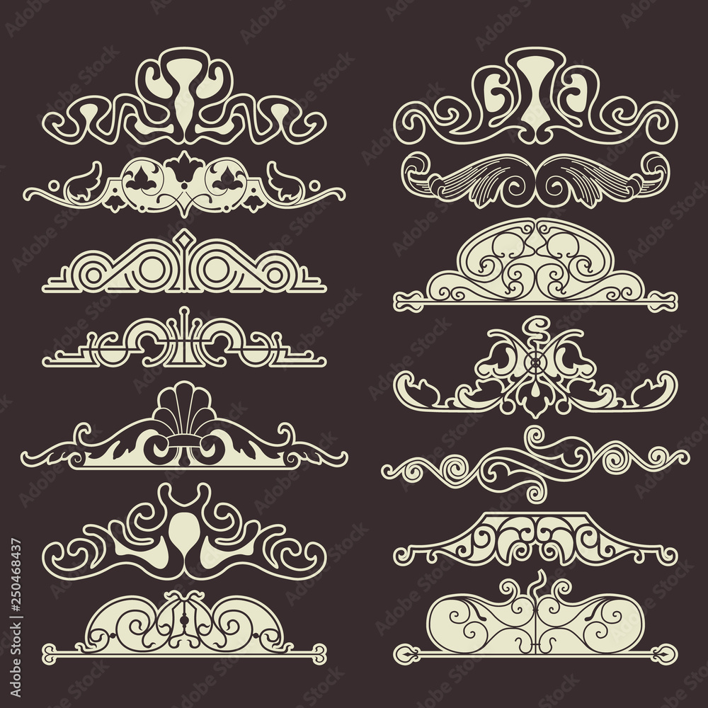 Fototapeta premium The vector image of Vintage decorative elements