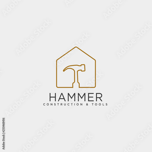 construction tools logo template vector illustration icon element