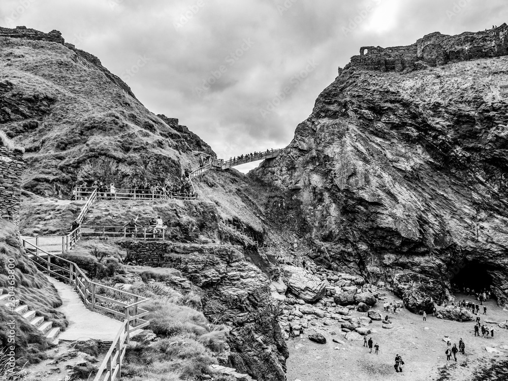 Tintagel Castle in Cornwall - a famous landmark in England