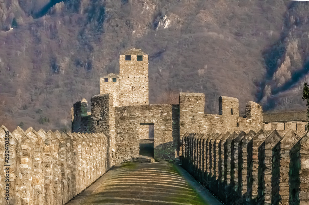 Montebello Castle (aka., Middle, Schwyz and St. Martin's Castle) Bellinzona, the capital city of southern Switzerland’s Ticino canton. A Unesco World heritage site, Known for its 3 medieval castles Montebello Castle (aka., Middle, Schwyz and St. Martin's Castle) Bellinzona, the capital city of southern Switzerland’s Ticino canton. A Unesco World heritage site, Known for its 3 medieval castles