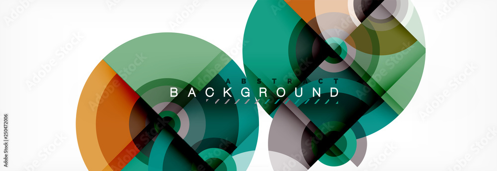 Vector circle composition, geometric minimal design illustration Vector circle composition, geometric minimal design illustration