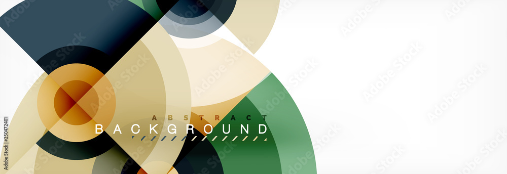 Flying circles geometric abstract background Flying circles geometric abstract background