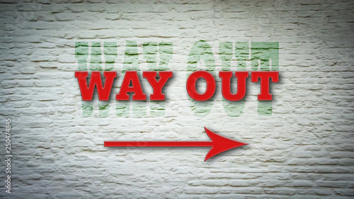 Sign 406 - WAY OUT