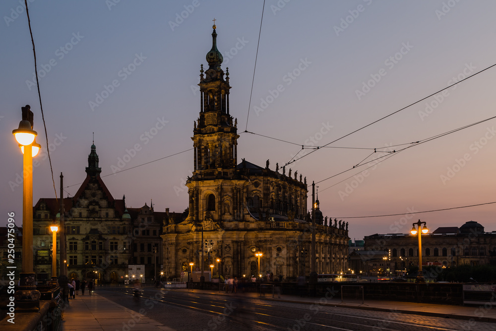 Fotografie Dresdner Hofkirche im Winter