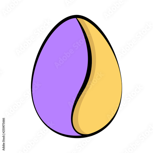 Isolated colored easter egg. Vector illustration design