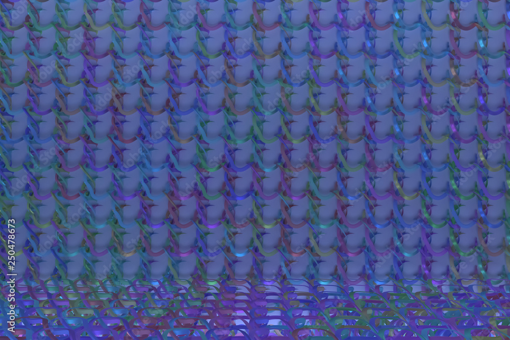 Obraz premium Decorative, illustrations CGI composition, string mat geometric backdrop, for design texture background. 3D render.