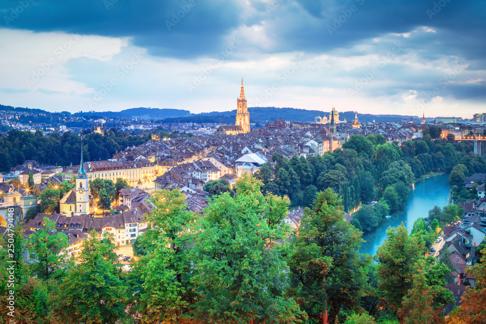 Old Town of Bern, capital of Switzerland at sunrise.