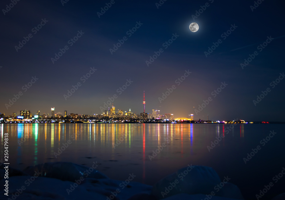Toronto Skyline Supermoon