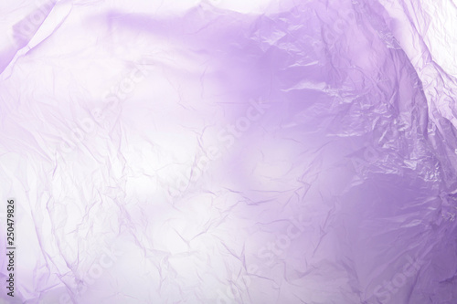 Purple gradient plastic garbage bag material as a background