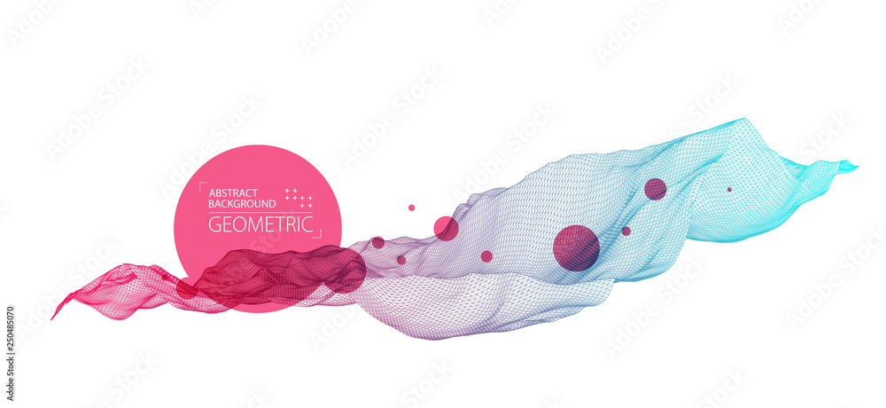Abstract background with waves. 3D surface. Abstract background with waves. 3D surface.