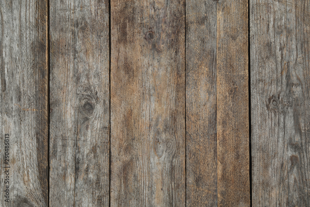 Naklejka premium Texture of wooden surface as background, top view