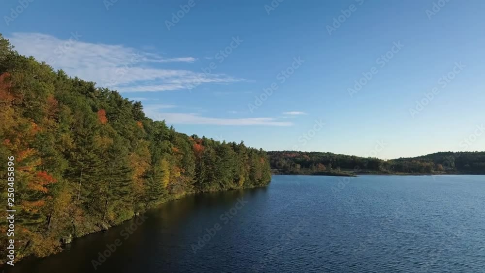 Autumn Season Drone Flyover - Vermont, New England Autumn Season Drone Flyover - Vermont, New England