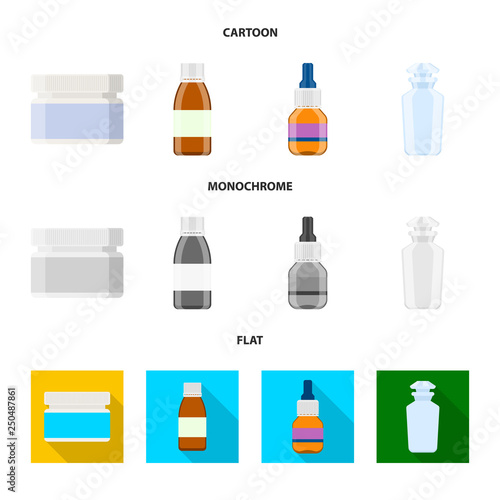 Vector design of retail and healthcare sign. Collection of retail and wellness vector icon for stock.
