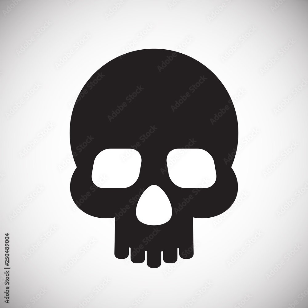 Skull icon on white background for graphic and web design, Modern simple vector sign. Internet concept. Trendy symbol for website design web button or mobile app