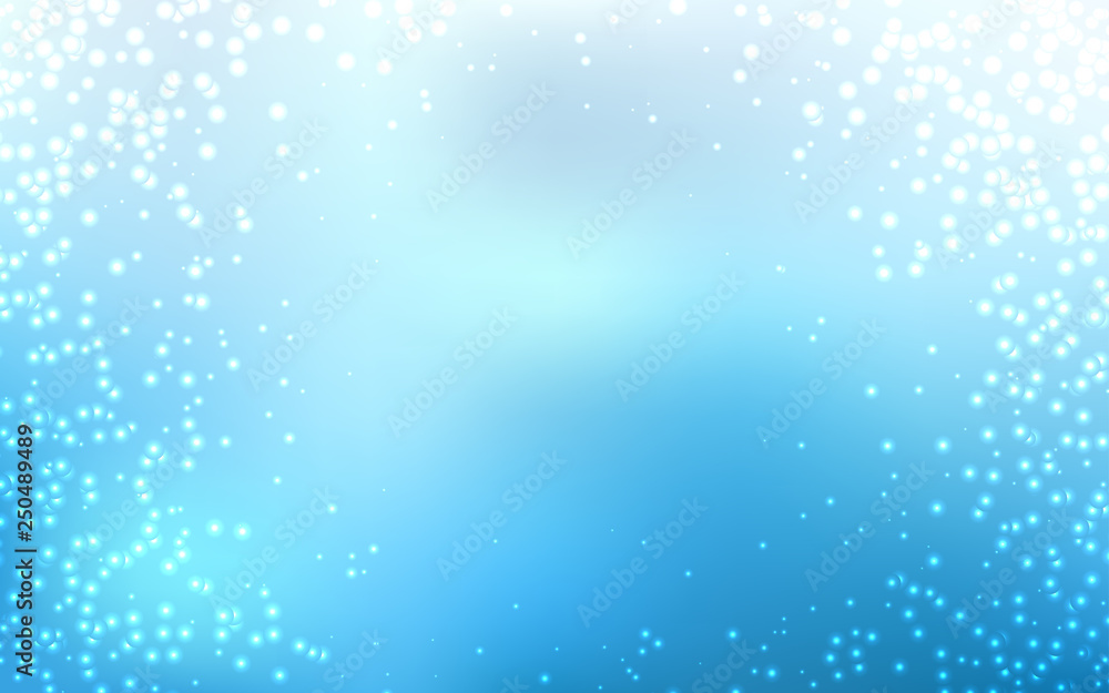 Light BLUE vector texture with milky way stars.