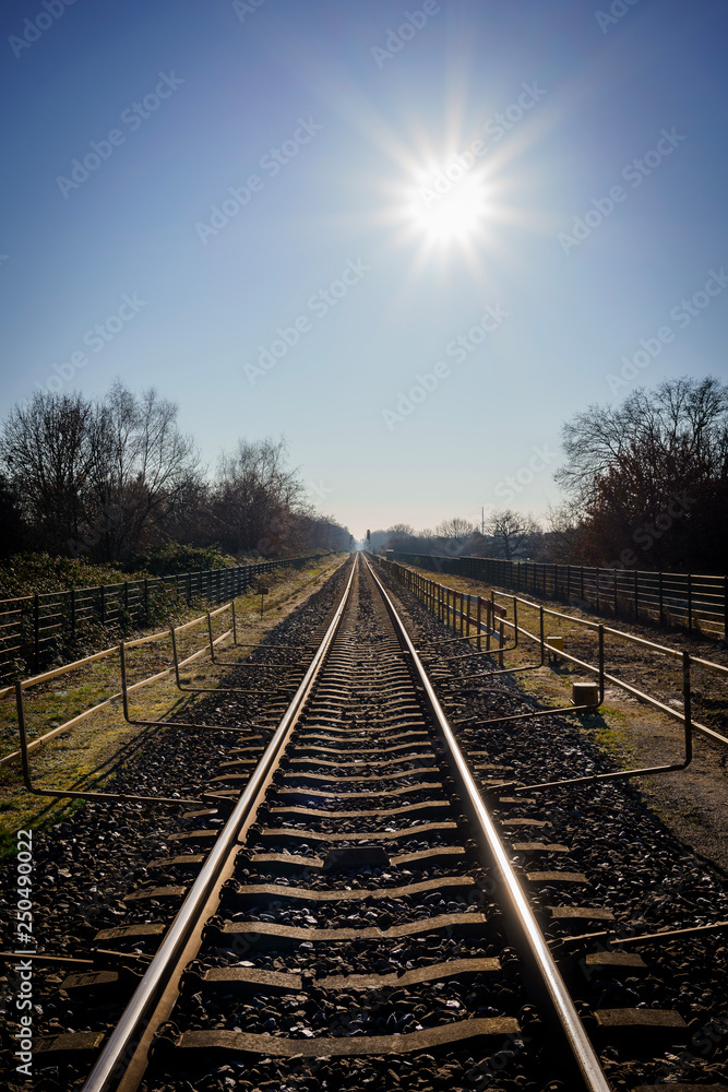 Fototapeta premium railway in the countryside